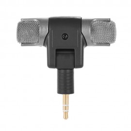 External Stereo Mic Microphone with 3.5mm to Mini USB Micro Adapter Cable for GoPro Hero 3 3+ 4 for AEE Sports Action Camera