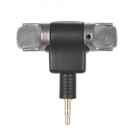 External Stereo Mic Microphone with 3.5mm to Mini USB Micro Adapter Cable for GoPro Hero 3 3+ 4 for AEE Sports Action Camera