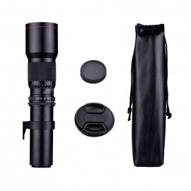 Andoer Camera Super Telephoto Lens 500mm F/8.0-32 Manual Zoom Multi-Coated T-Mount Camera Lens with 1/4 Inch Thread Replacement for Canon Nikon Sony Fujifilm Olympus DSLR Cameras