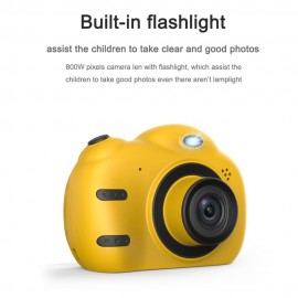 Portable Intelligent Focus Mode Large Screen Children Camera Cartoon Mini Dual Lens Digital Camera For Children Without Storage Card